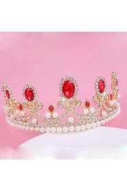 Women's Rhinestone / Crystal / Imitation Pearl Headpiece-Wedding / Special Occasion / Outdoor Tiaras 1 Piece