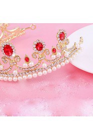 Women's Rhinestone / Crystal / Imitation Pearl Headpiece-Wedding / Special Occasion / Outdoor Tiaras 1 Piece
