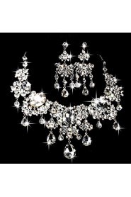 Jewelry Set Women's Anniversary / Wedding / Engagement / Gift / Party / Special Occasion Jewelry Sets Alloy / Rhinestone Rhinestone