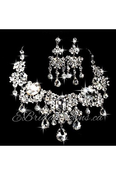 Jewelry Set Women's Anniversary / Wedding / Engagement / Gift / Party / Special Occasion Jewelry Sets Alloy / Rhinestone Rhinestone