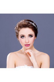Women's / Flower Girl's Rhinestone / Alloy Headpiece-Wedding / Special Occasion Tiaras / Headbands 1 Piece Clear Round
