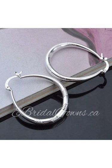 Women's Silver Hoop Earrings