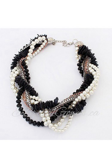 Women Fashion Ocean Style Multi Shell Simulated-Pearl Elastic Chain Beach Bracelet Bangle 2016