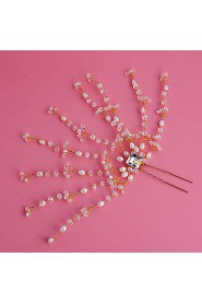Women's Pearl / Rhinestone / Alloy Headpiece-Wedding / Special Occasion Hair Pin 1 Piece