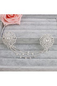 Women's Rhinestone Headpiece-Wedding / Special Occasion / Casual / Office & Career / Outdoor Head Chain 1 Piece Clear Round