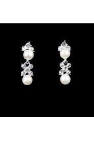 Jewelry Set Women's Wedding / Party / Daily Jewelry Sets Pearl / Alloy Necklaces / Earrings Silver