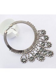 Exaggeration Atmosphere Sparkling Crystal Bead Curtain Tassel Necklace