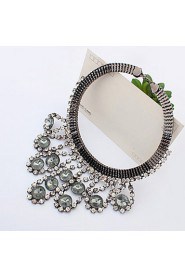 Exaggeration Atmosphere Sparkling Crystal Bead Curtain Tassel Necklace