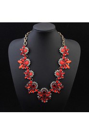 Mix Colors Leaves Statement Necklace Women Collar Necklaces Pendants Summer Style Jewelry