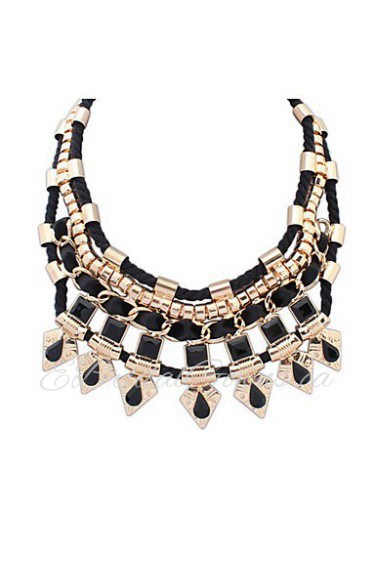 New Fashion Jewelry Water Drop Shaped Punk Style Accessories Gold Chain Statement Choker Necklace For Woman