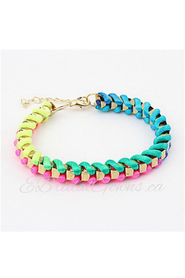 Lucky Star Women's Fashion Multi-Color Knitting Bracelet