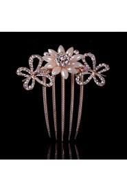 Alloy Hair Combs With Imitation Pearl/Rhinestone Wedding/Party Headpiece