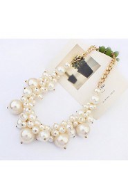 Simulated Pearl Necklace For Women Fashion Big and Small Round Pearl Choker Necklaces Statement Jewelry 2016