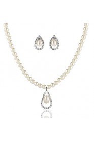 Elegant Ladies'/Women's Wedding/Party Jewelry Set With Pearl