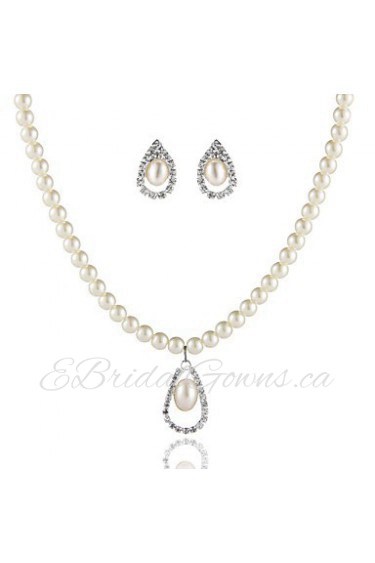 Elegant Ladies'/Women's Wedding/Party Jewelry Set With Pearl