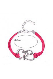 Women's Round Bangles Bracelet Alloy/Leather