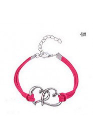 Women's Round Bangles Bracelet Alloy/Leather