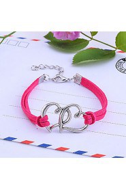 Women's Round Bangles Bracelet Alloy/Leather