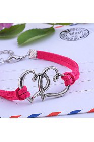 Women's Round Bangles Bracelet Alloy/Leather