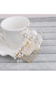 Women's Pearl Headpiece-Wedding / Special Occasion / Casual / Office & Career / Outdoor Hair Combs 1 Piece Clear Round