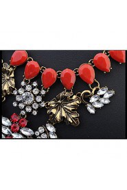 4 Colors Statement Fashion Personality Water Drops Necklace for Women