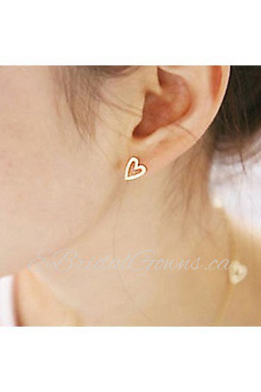 Women's European Style Fashion Love Heart Earrings