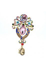 Women's Jewelry Rhinestone Flower Brooch Broach Pins (More Colors)