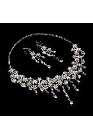 Jewelry Set Women's Anniversary / Wedding / Engagement / Gift / Party / Special Occasion Jewelry Sets Alloy / Rhinestone Rhinestone