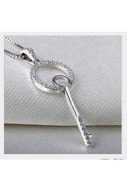 Silver Lucky Key Necklace