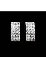 Fabulous Rhinestones With Silver/Alloy Plating Bridal Earrings