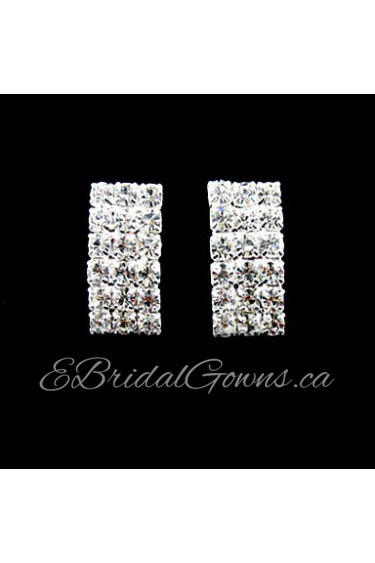 Fabulous Rhinestones With Silver/Alloy Plating Bridal Earrings