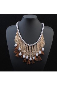 Bohemian Necklace for Women Tassel Vintage Multilayer Collar Necklace Choker Chain Statement Necklace Pendants