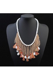 Bohemian Necklace for Women Tassel Vintage Multilayer Collar Necklace Choker Chain Statement Necklace Pendants