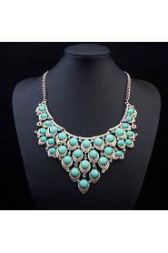 Women Newest Fashion Multilayer Circle Necklace Fashion Candy Color Beads Pendant Necklace