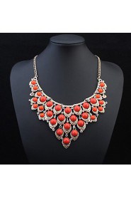 Women Newest Fashion Multilayer Circle Necklace Fashion Candy Color Beads Pendant Necklace