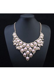 Women Newest Fashion Multilayer Circle Necklace Fashion Candy Color Beads Pendant Necklace