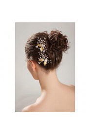 Women's / Flower Girl's Rhinestone / Crystal / Imitation Pearl Headpiece-Wedding / Special Occasion / Outdoor Headbands / Hair Combs Round