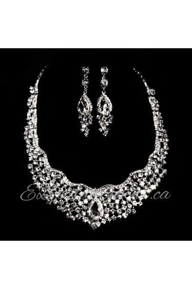 Ladies' Rhinestone Wedding Jewelry Set