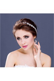 Women's / Flower Girl's Rhinestone / Alloy Headpiece-Wedding / Special Occasion / Casual Tiaras / Headbands 1 Piece Clear Round
