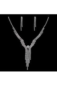 Wedding Accessories Set(Veil & Headdress & Necklace & Earrings & Bracelet)