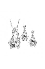 Jewelry Set Women's Anniversary / Birthday / Gift / Party / Daily / Special Occasion Jewelry Sets Alloy Rhinestone Necklaces / Earrings