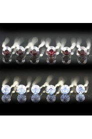 6 Pieces Gorgeous Rhinestones Wedding Bridal Pins More Colors Available