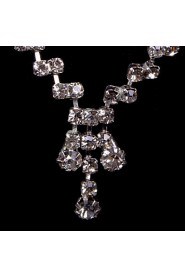 Women's/Ladies' Alloy Wedding/Party Jewelry Set With Rhinestone