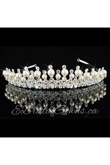 Women's Alloy / Imitation Pearl Headpiece-Wedding / Special Occasion Tiaras Clear Round