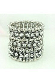 Three Rows of Rhinestone Bracelet