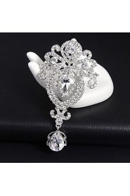 Women's Silver AZircon Crystal Brooch & Pins for Wedding Party