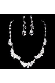 Jewelry Set Women's Anniversary / Wedding / Engagement / Birthday / Gift / Party / Special Occasion Jewelry Sets AlloyRhinestone / Cubic