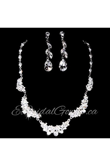 Jewelry Set Women's Anniversary / Wedding / Engagement / Birthday / Gift / Party / Special Occasion Jewelry Sets AlloyRhinestone / Cubic