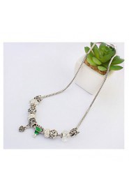 New Heart Choker Necklace Fashion Vintage Silver Beads and Hat Pendant Statement Necklace For Women Jewelry