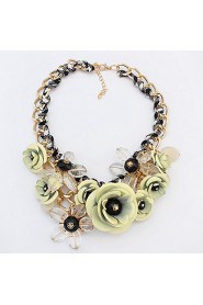 Early Summer Small Pure And Fresh Flower Necklace Collarbone Chain Han Edition Of Pop